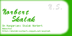 norbert skalak business card